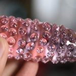 clear pink dildo